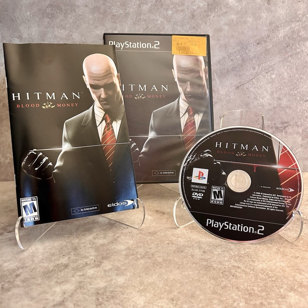 Hitman: Blood Money (PS2 Sony PlayStation 2, 2006) CIB With Manual Black Label
